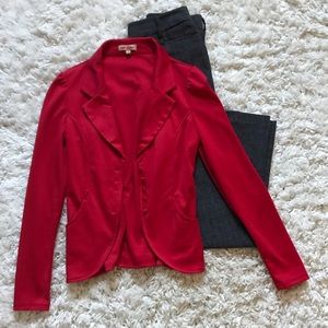 Red blazer—perfect for the holidays!